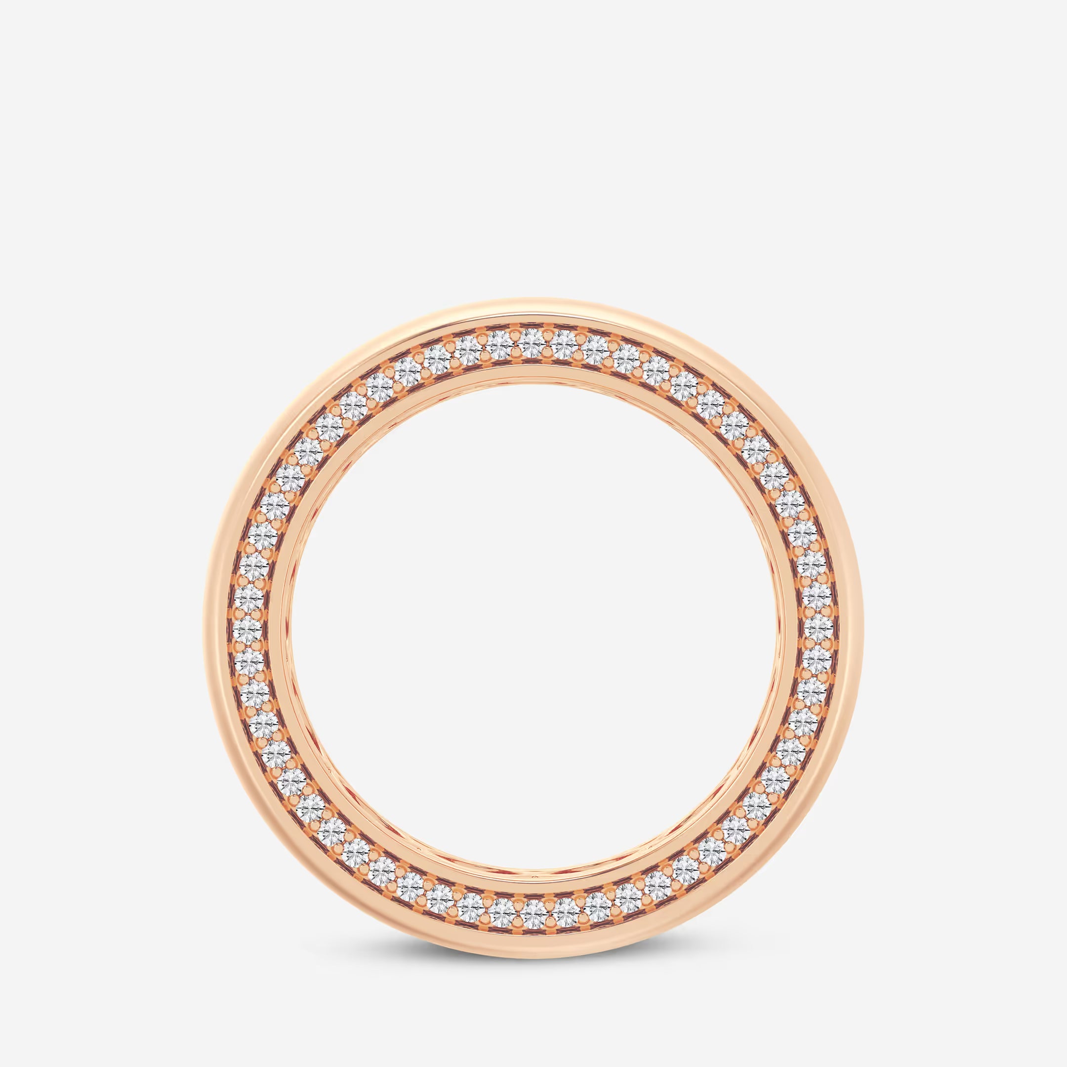 Aurion Round Lab-Grown Diamond Side Pavé Eternity Band