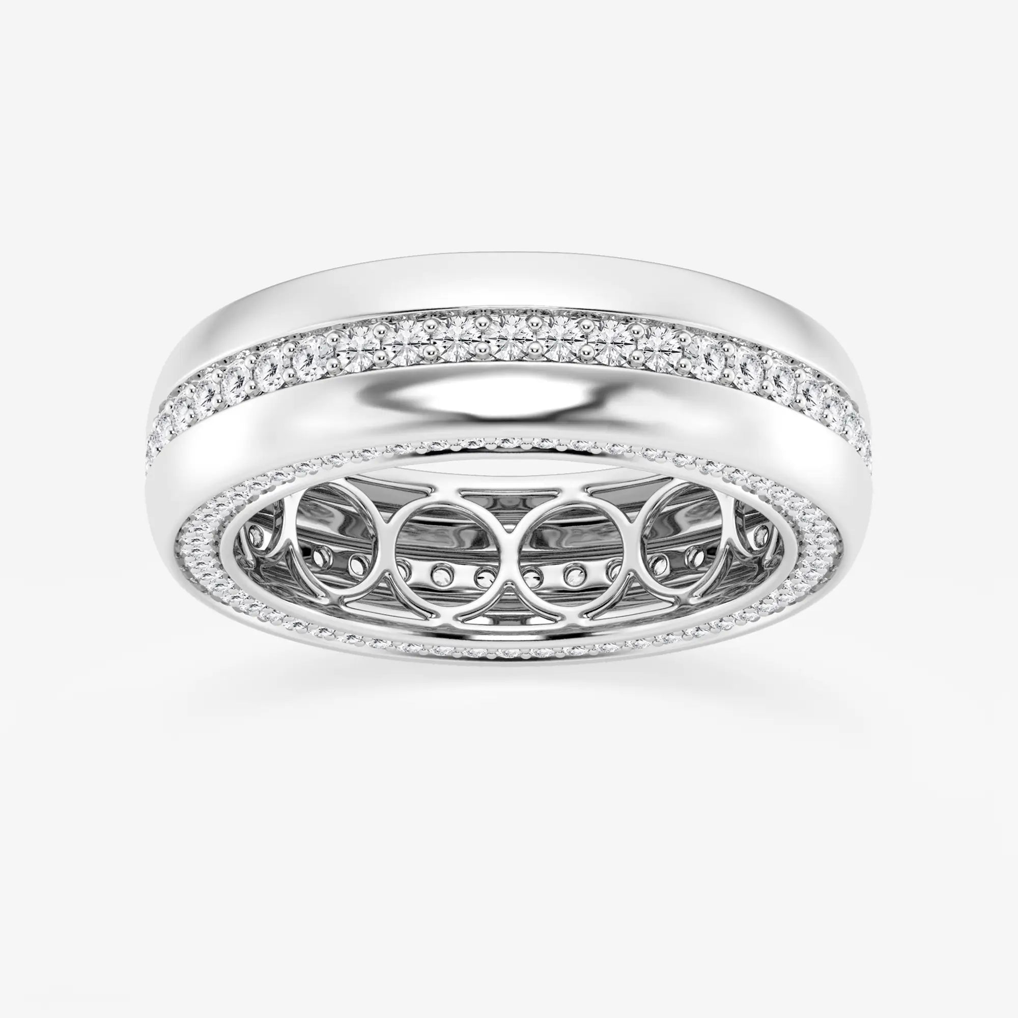 Aurion Round Lab-Grown Diamond Side Pavé Eternity Band