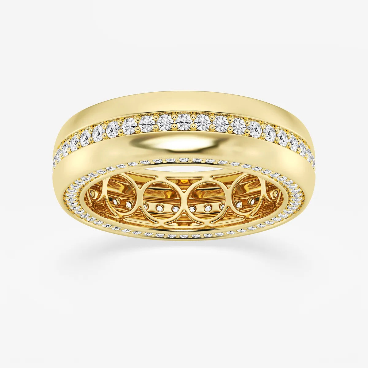 Aurion Round Lab-Grown Diamond Side Pavé Eternity Band