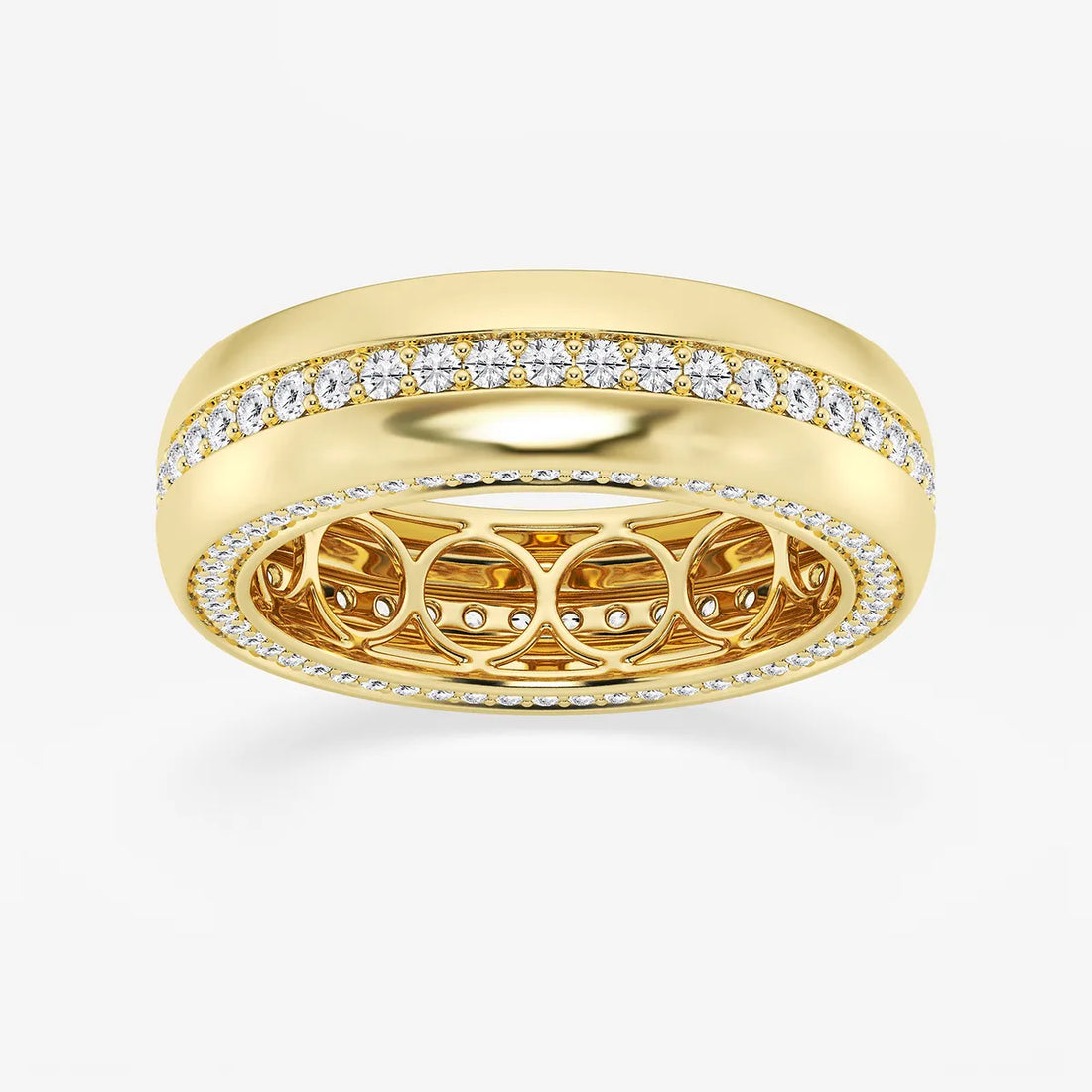 Aurion Round Lab-Grown Diamond Side Pavé Eternity Band