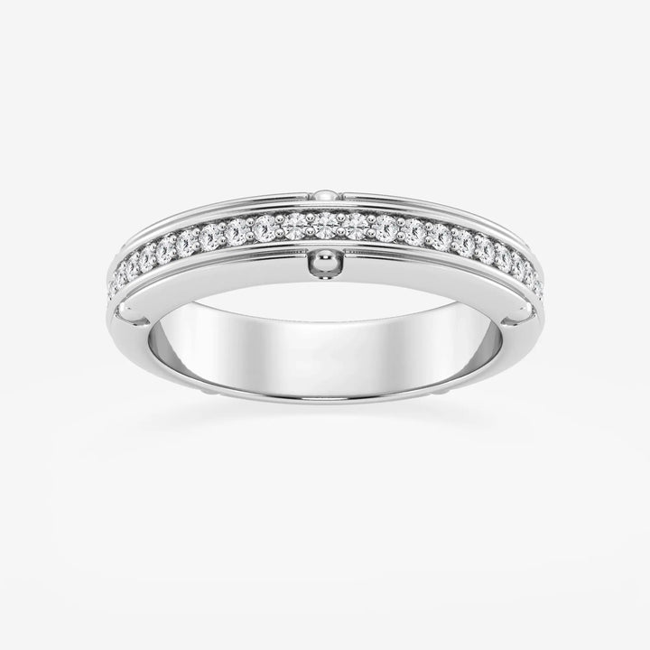 Elegant Round Lab Grown Diamond Pave Set Eternity Band in Yellow Gold