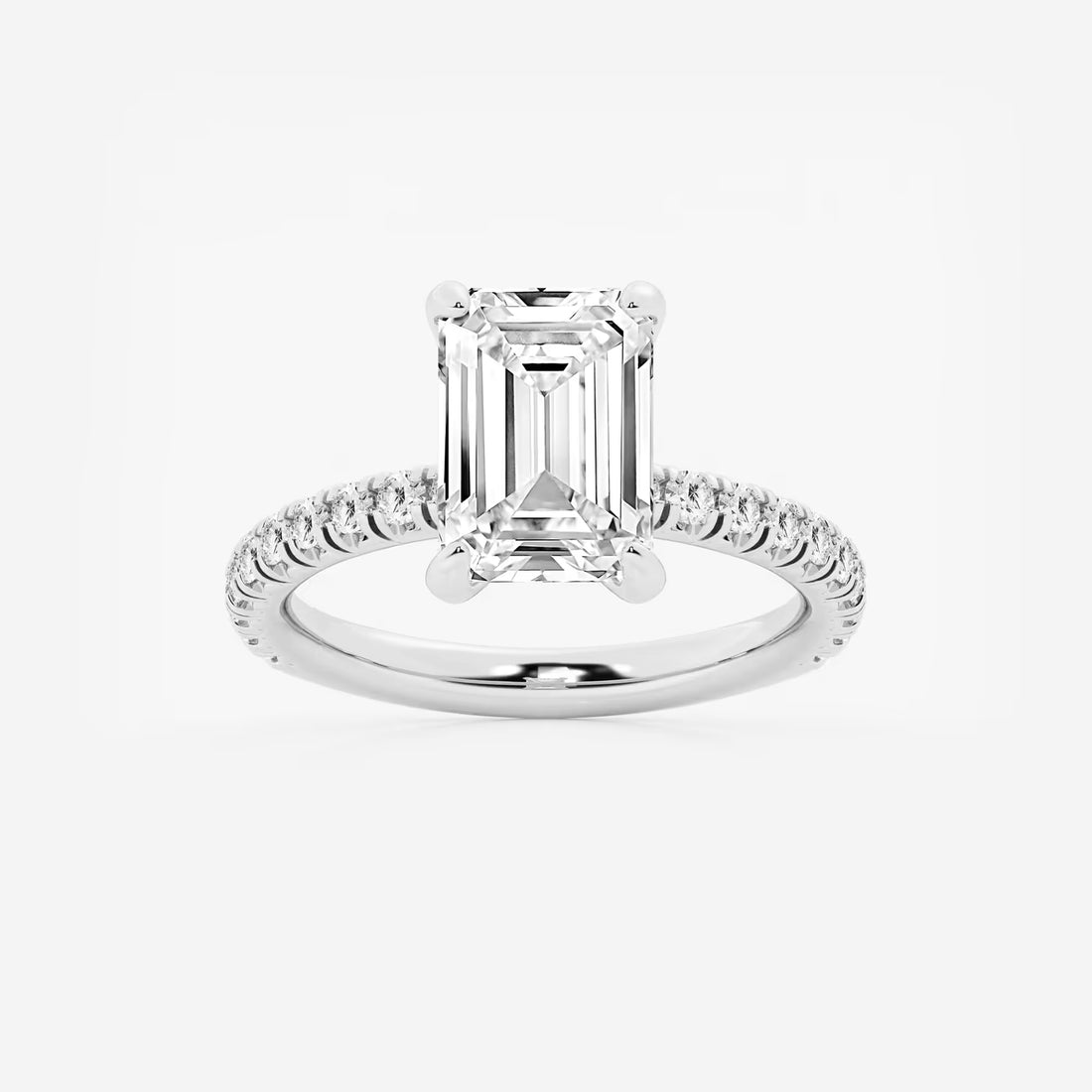 Infinity Verve Emerald Cut Lab-Grown Diamond Eternity Engagement Ring