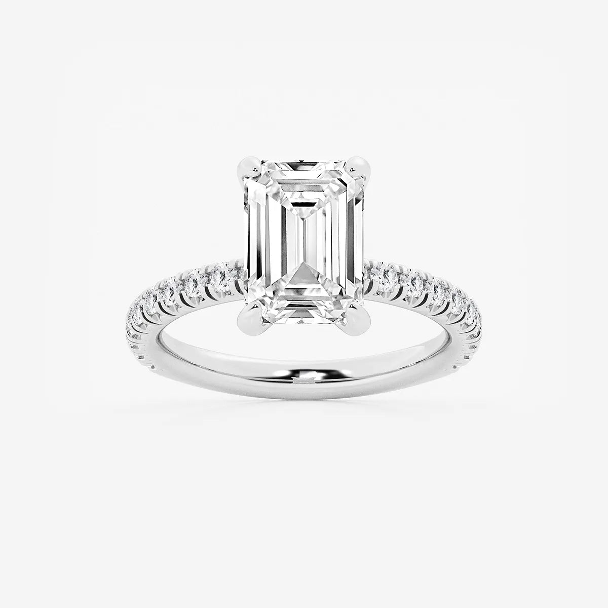 Infinity Verve Emerald Cut Lab-Grown Diamond Eternity Engagement Ring
