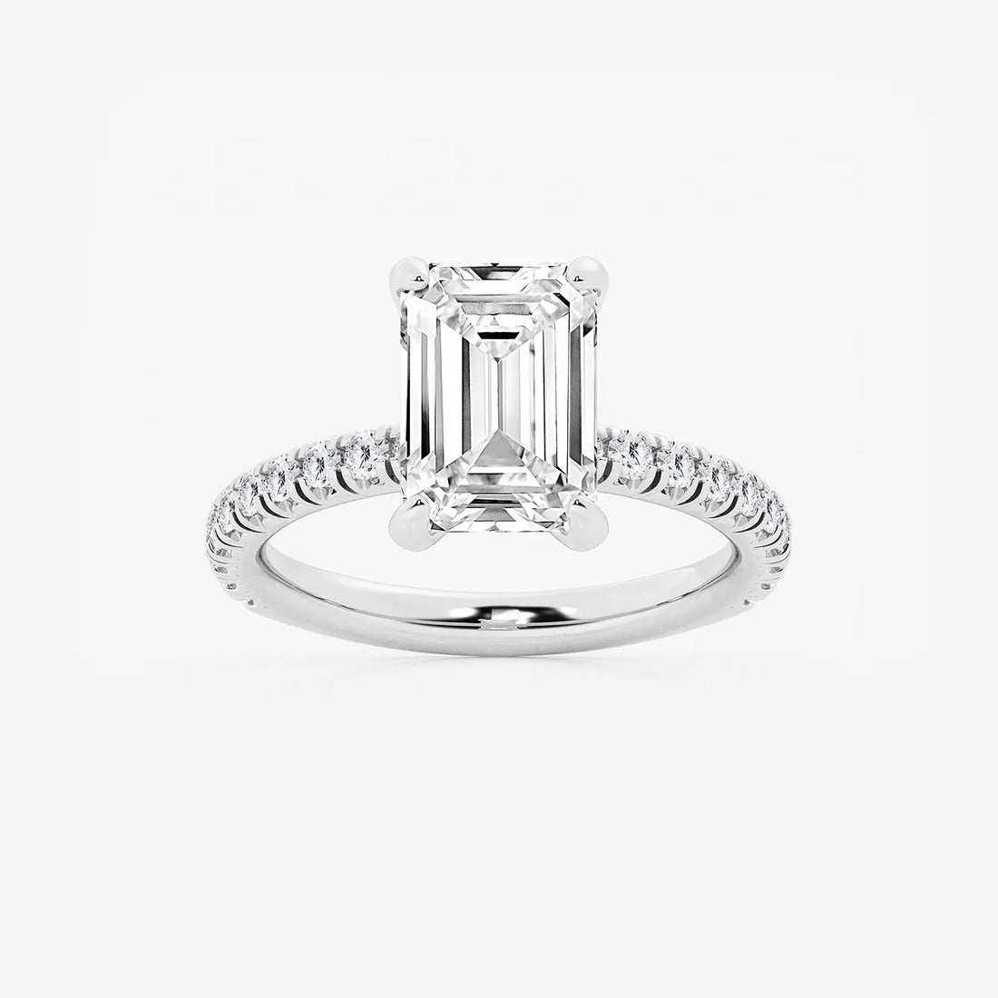 Infinity Verve Emerald Cut Lab-Grown Diamond Eternity Engagement Ring