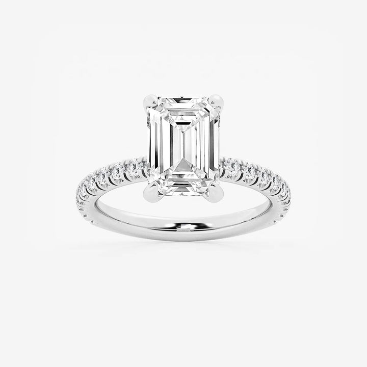 Infinity Verve Emerald Cut Lab-Grown Diamond Eternity Engagement Ring