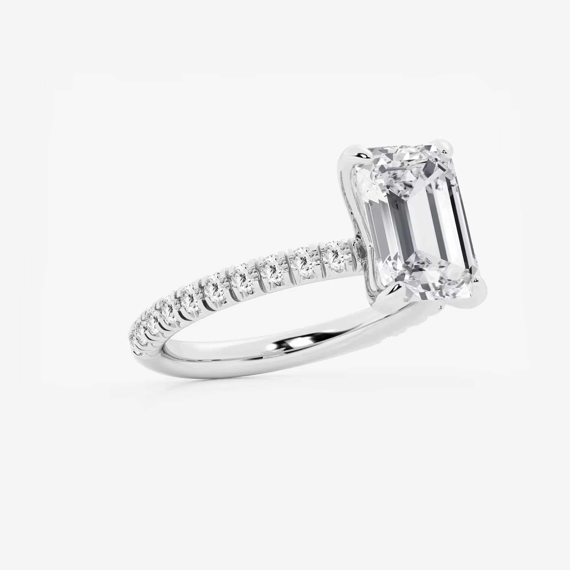 Infinity Verve Emerald Cut Lab-Grown Diamond Eternity Engagement Ring
