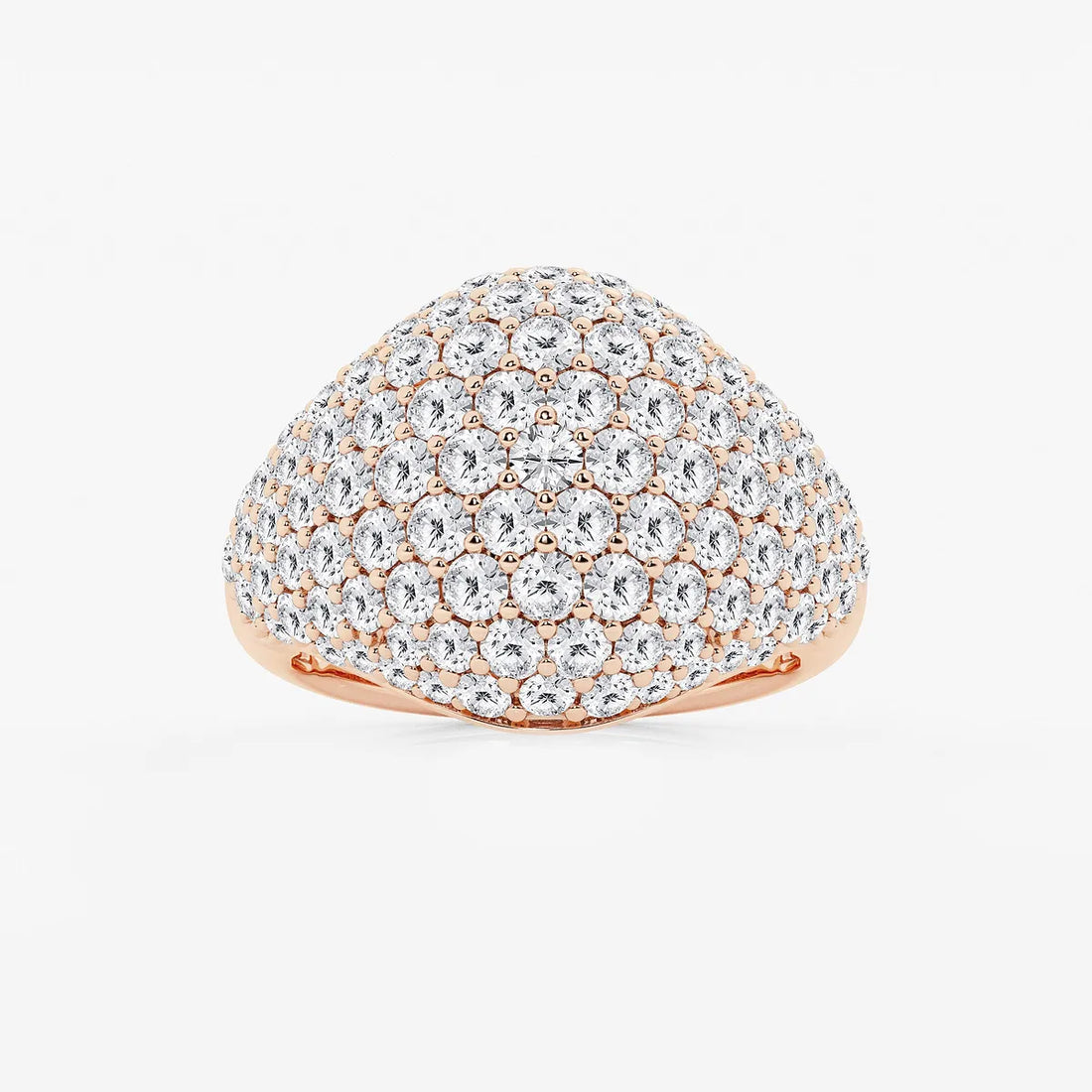 Doméra Luxe Round Lab-Grown Diamond Pavé Dome Ring