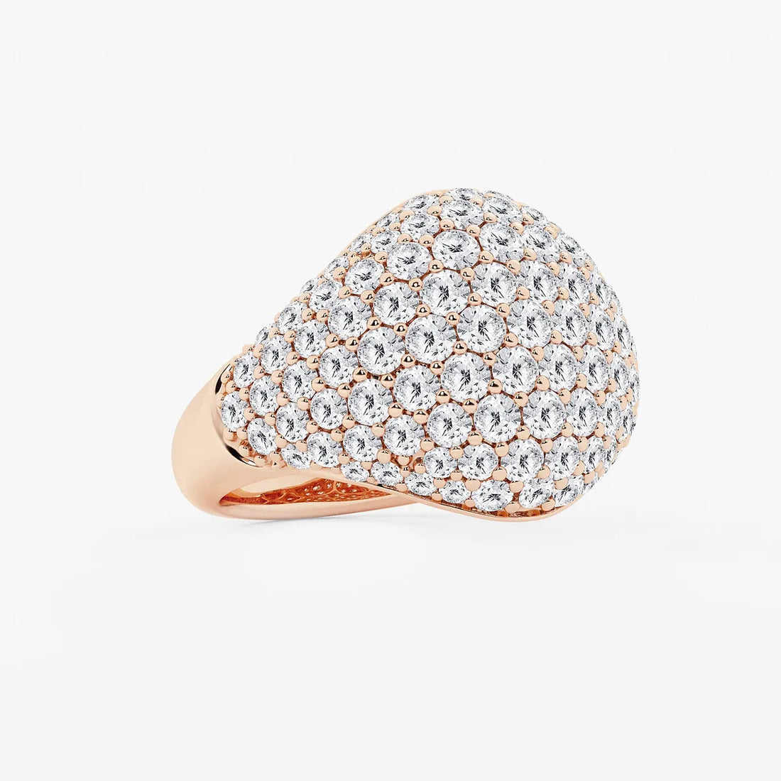 Doméra Luxe Round Lab-Grown Diamond Pavé Dome Ring