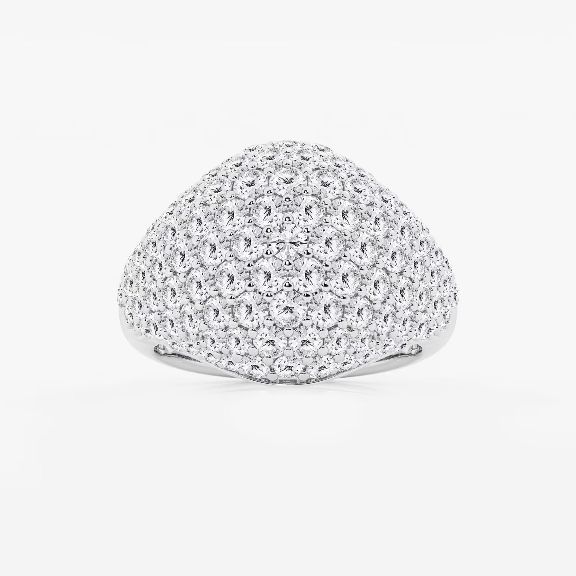 Doméra Luxe Round Lab-Grown Diamond Pavé Dome Ring