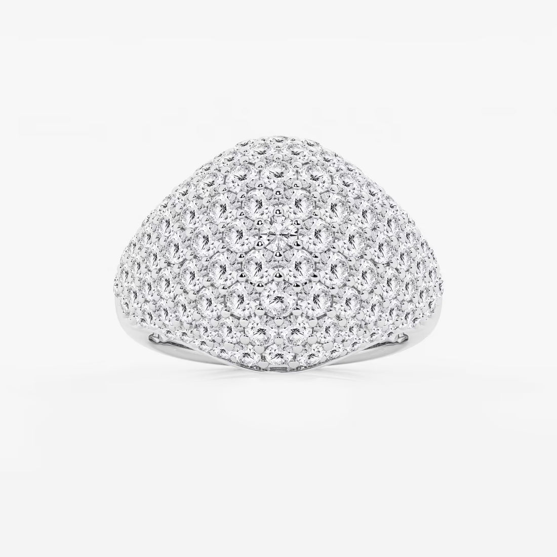 Doméra Luxe Round Lab-Grown Diamond Pavé Dome Ring
