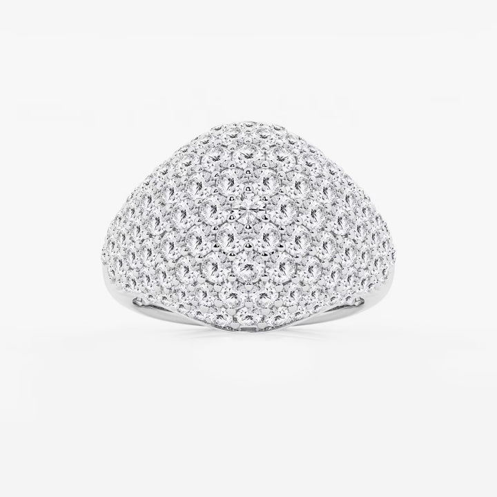 Doméra Luxe Round Lab-Grown Diamond Pavé Dome Ring