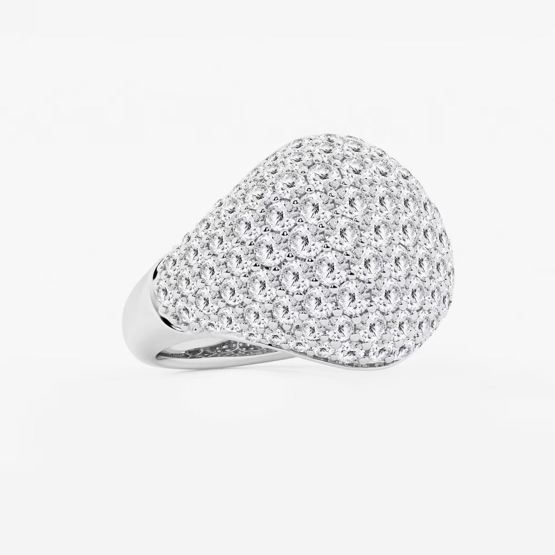 Doméra Luxe Round Lab-Grown Diamond Pavé Dome Ring