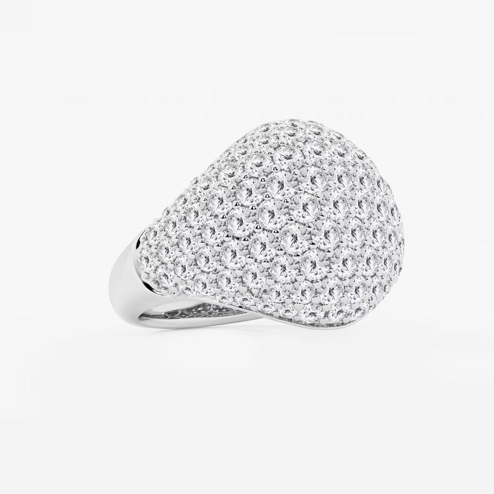 Doméra Luxe Round Lab-Grown Diamond Pavé Dome Ring