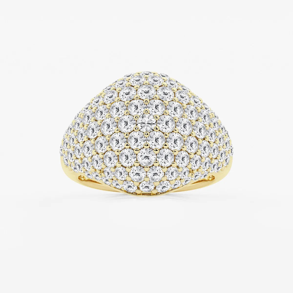 Doméra Luxe Round Lab-Grown Diamond Pavé Dome Ring