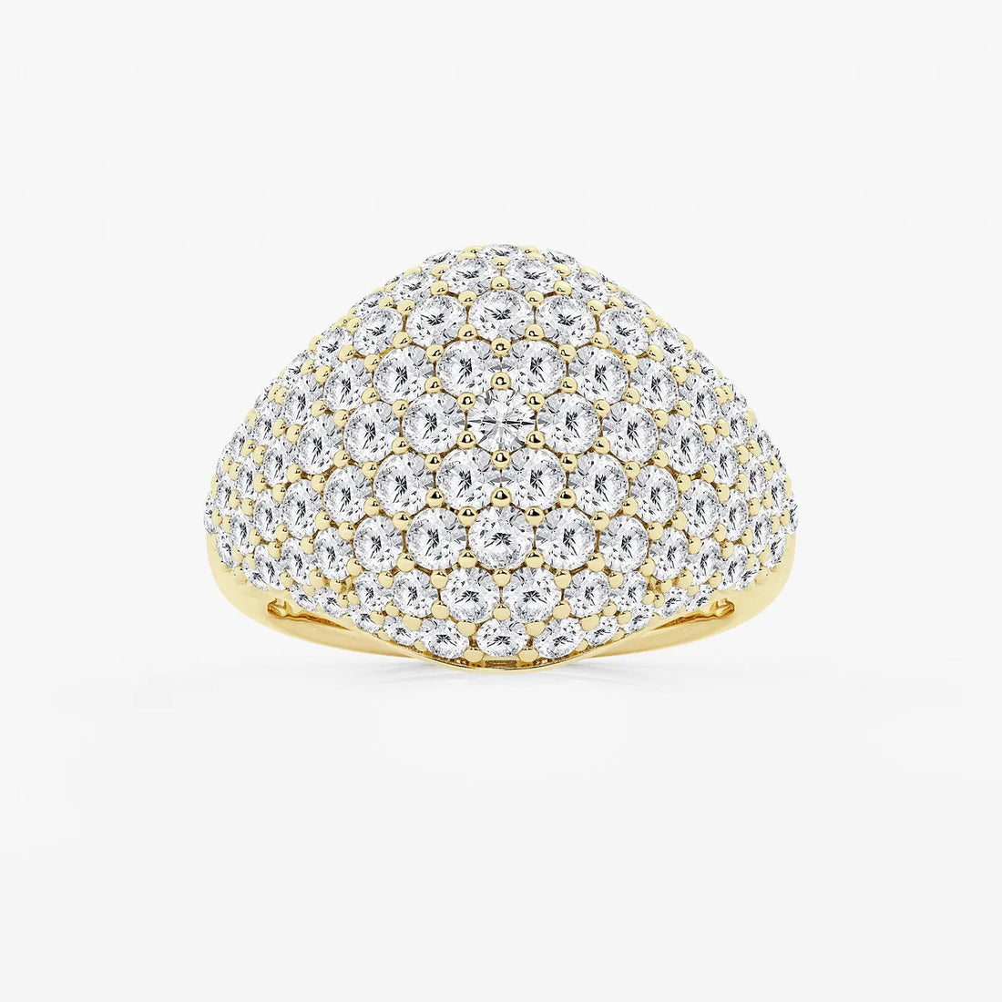 Doméra Luxe Round Lab-Grown Diamond Pavé Dome Ring