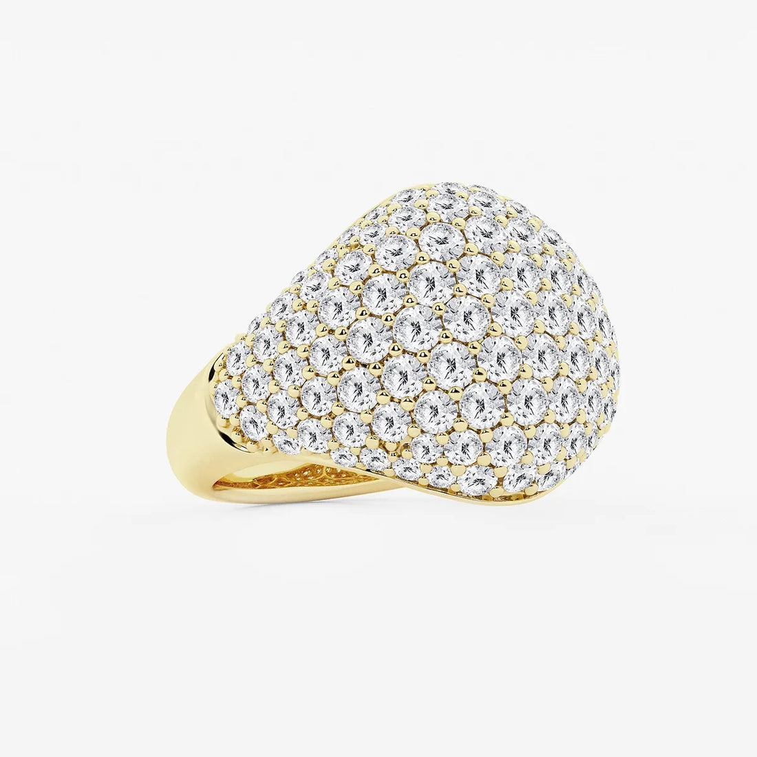 Doméra Luxe Round Lab-Grown Diamond Pavé Dome Ring