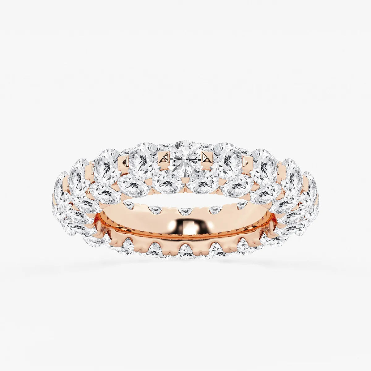 Doméra Luxe Round Lab-Grown Diamond Dome Eternity Band