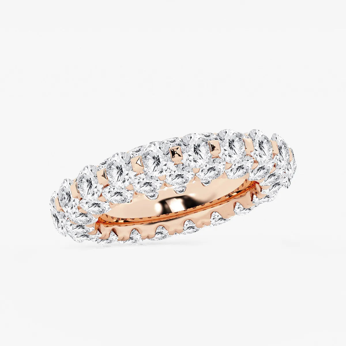 Doméra Luxe Round Lab-Grown Diamond Dome Eternity Band