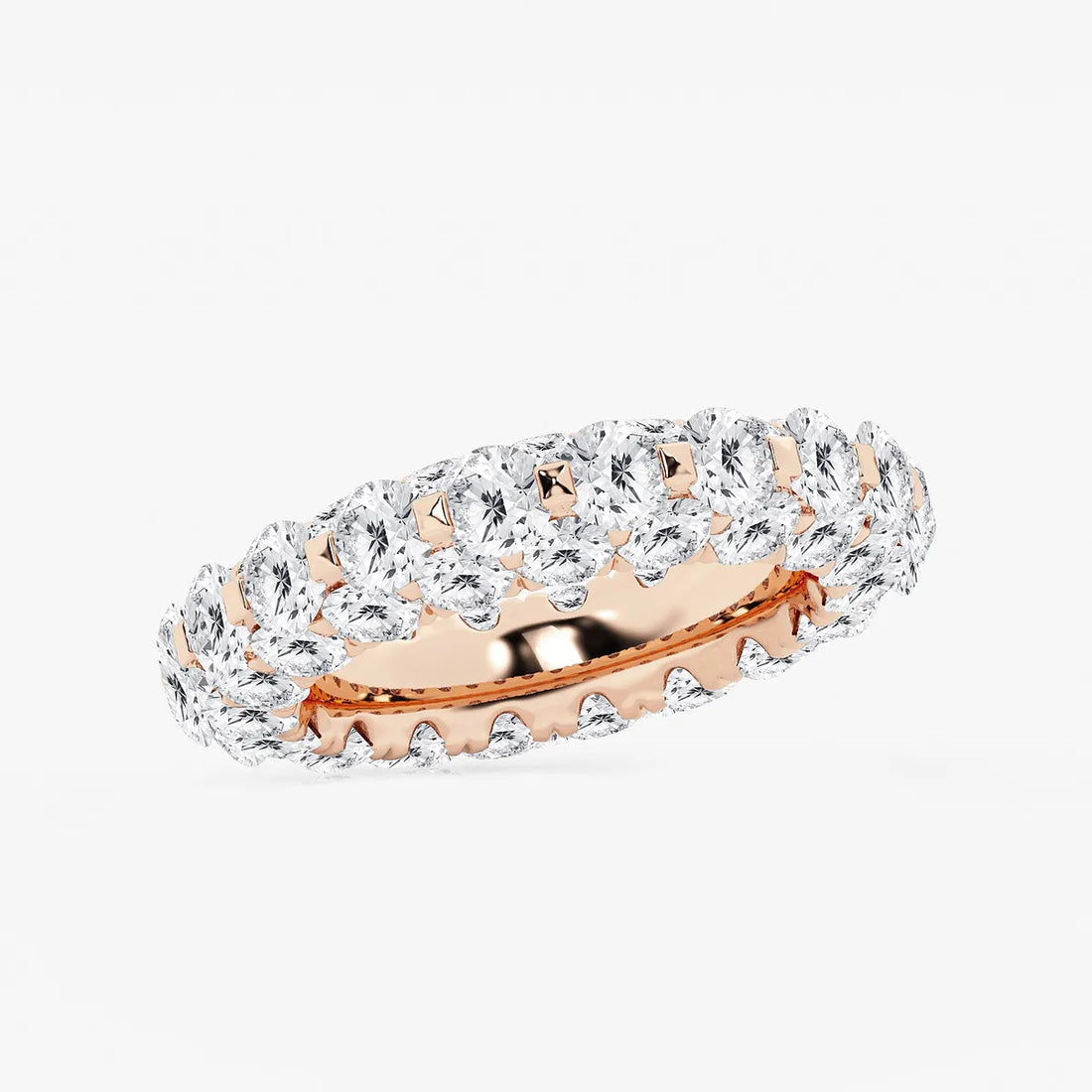 Doméra Luxe Round Lab-Grown Diamond Dome Eternity Band