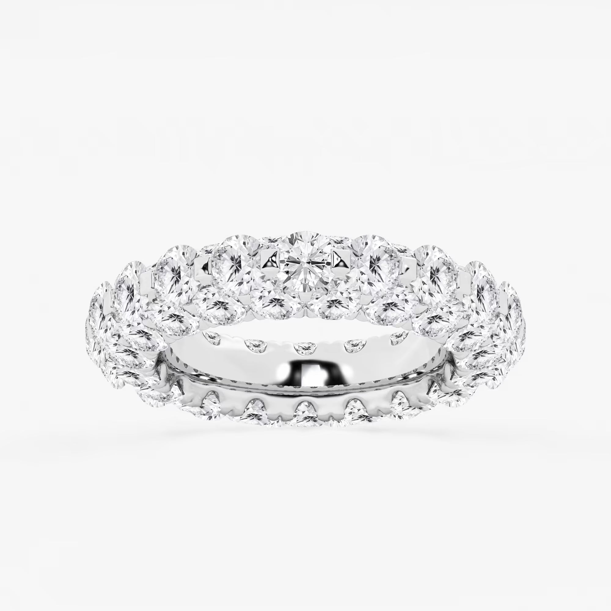 Doméra Luxe Round Lab-Grown Diamond Dome Eternity Band