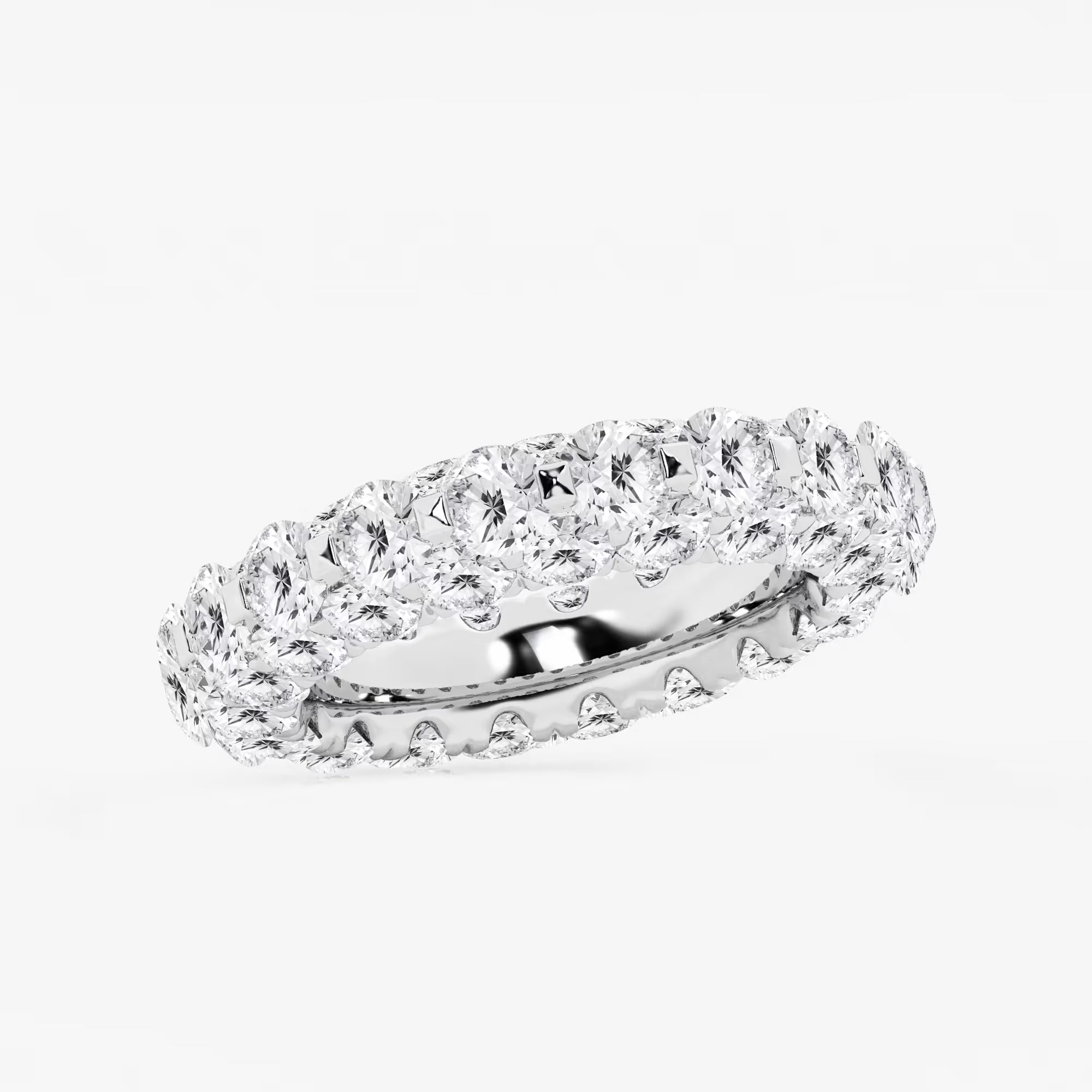 Doméra Luxe Round Lab-Grown Diamond Dome Eternity Band