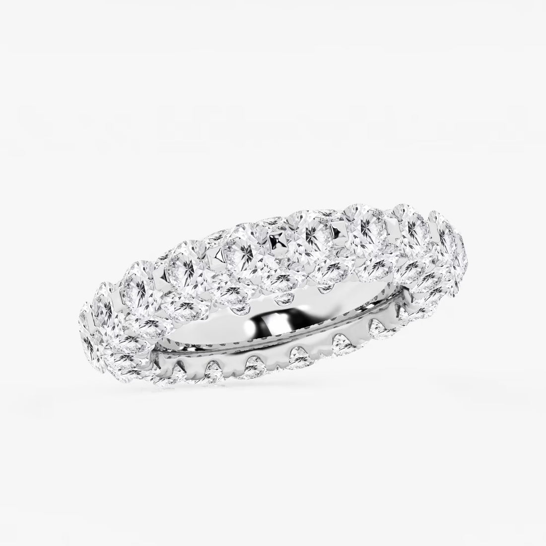 Doméra Luxe Round Lab-Grown Diamond Dome Eternity Band