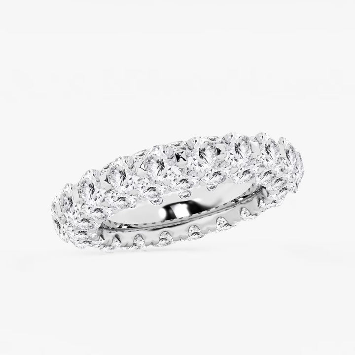 Doméra Luxe Round Lab-Grown Diamond Dome Eternity Band