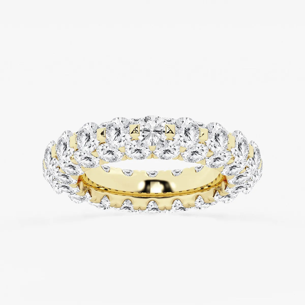 Doméra Luxe Round Lab-Grown Diamond Dome Eternity Band
