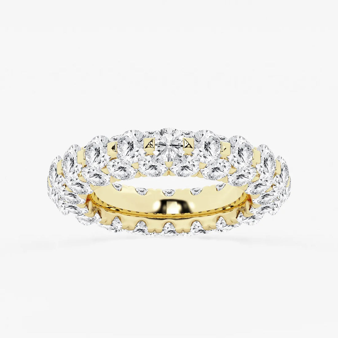 Doméra Luxe Round Lab-Grown Diamond Dome Eternity Band