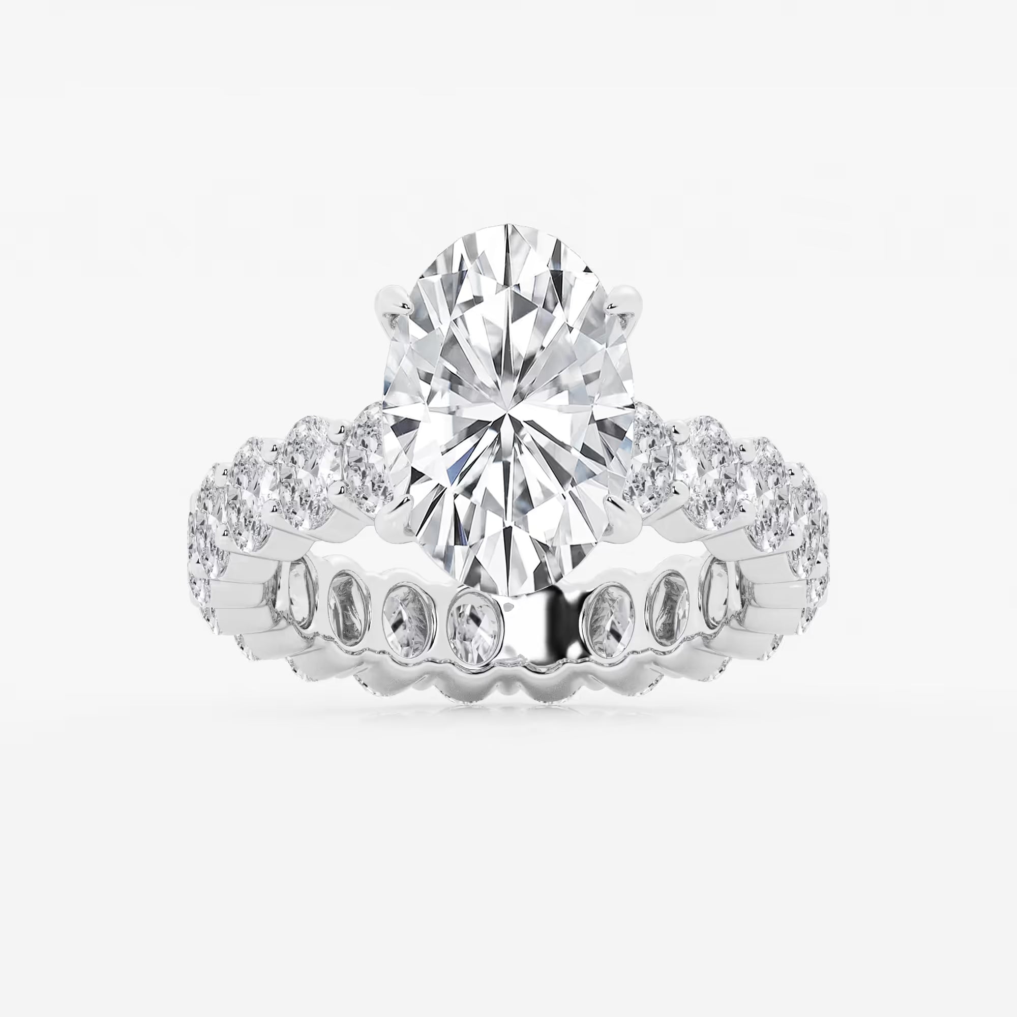 Oval Cut Solitaire Bridal Ring Set