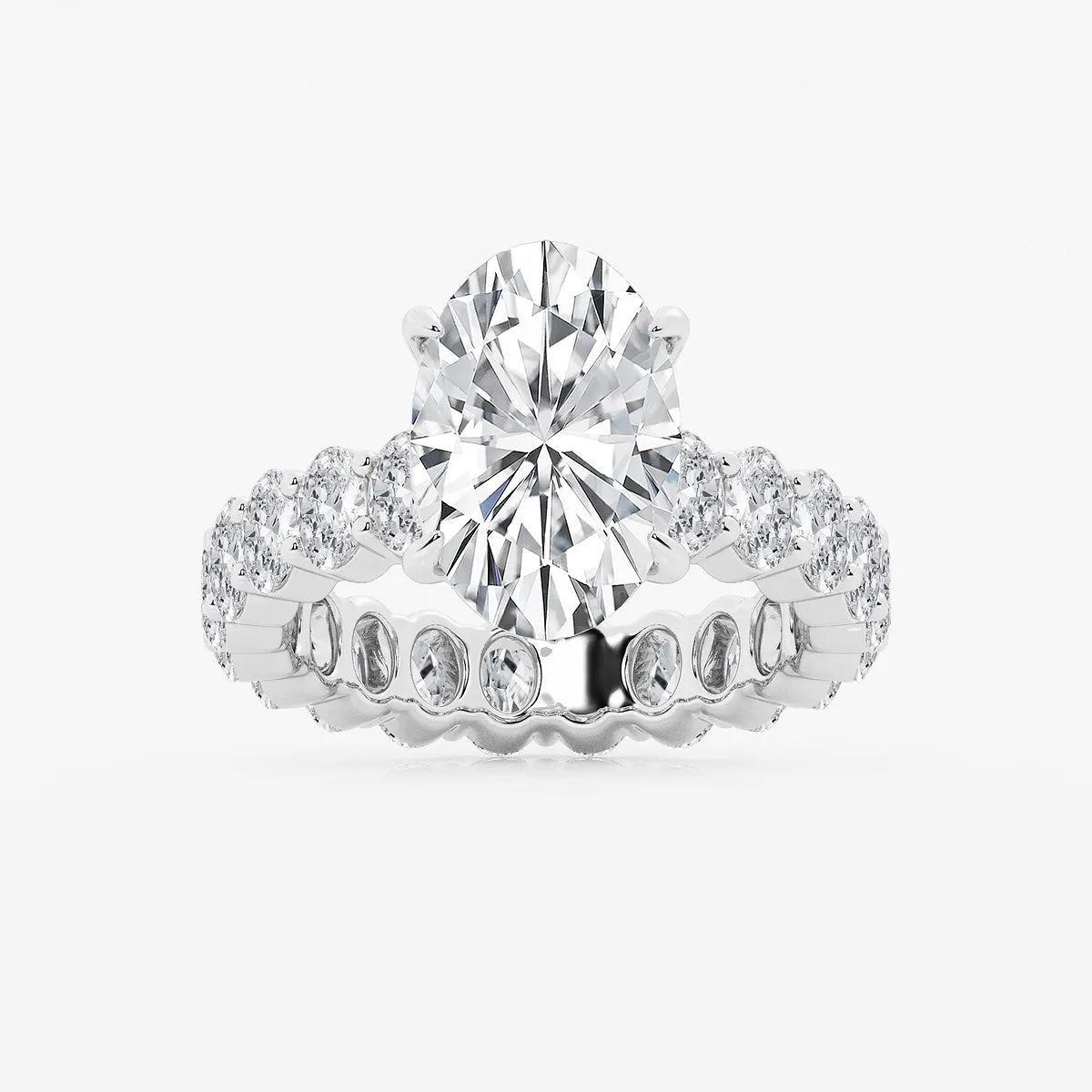Oval Cut Solitaire Bridal Ring Set