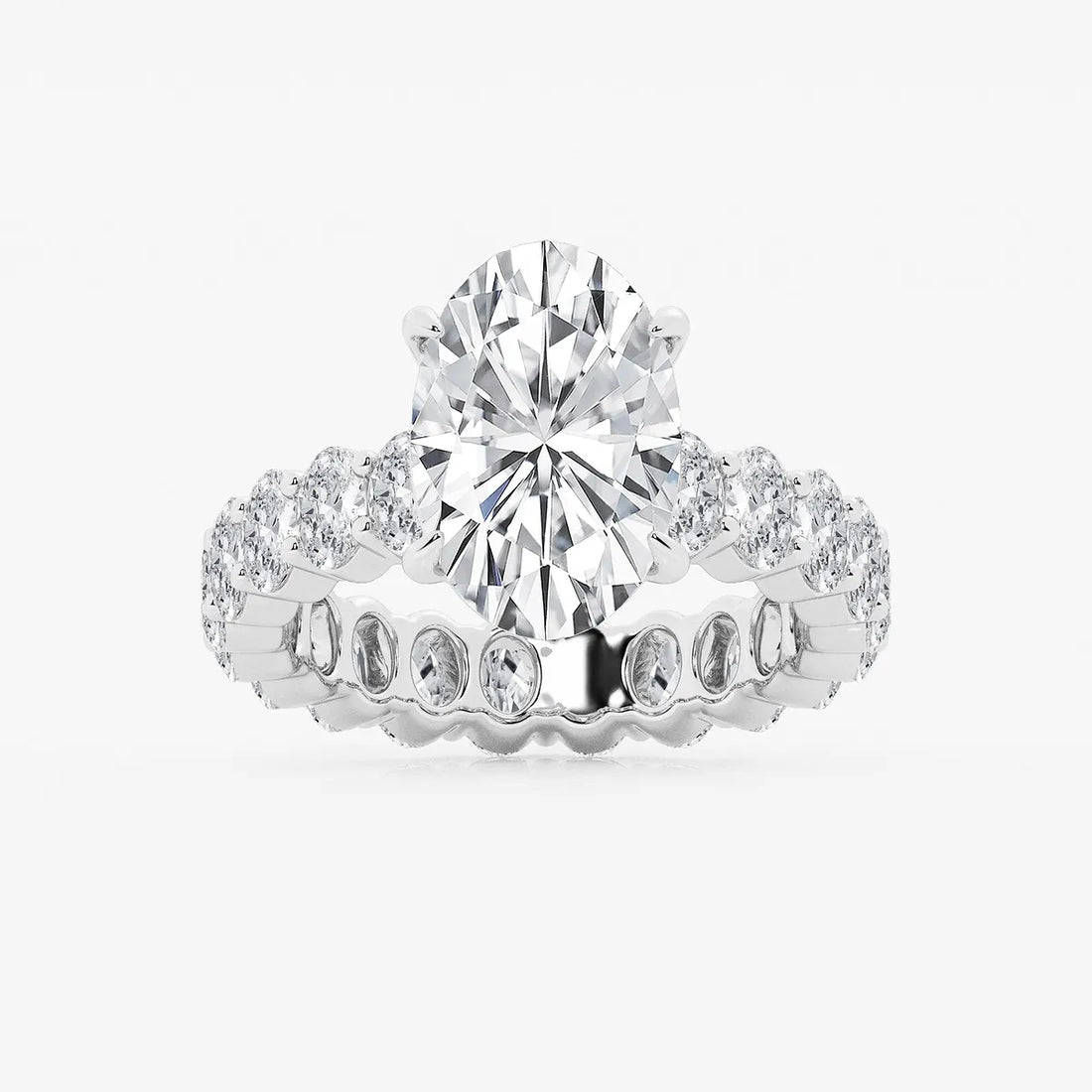 Oval Cut Solitaire Bridal Ring Set