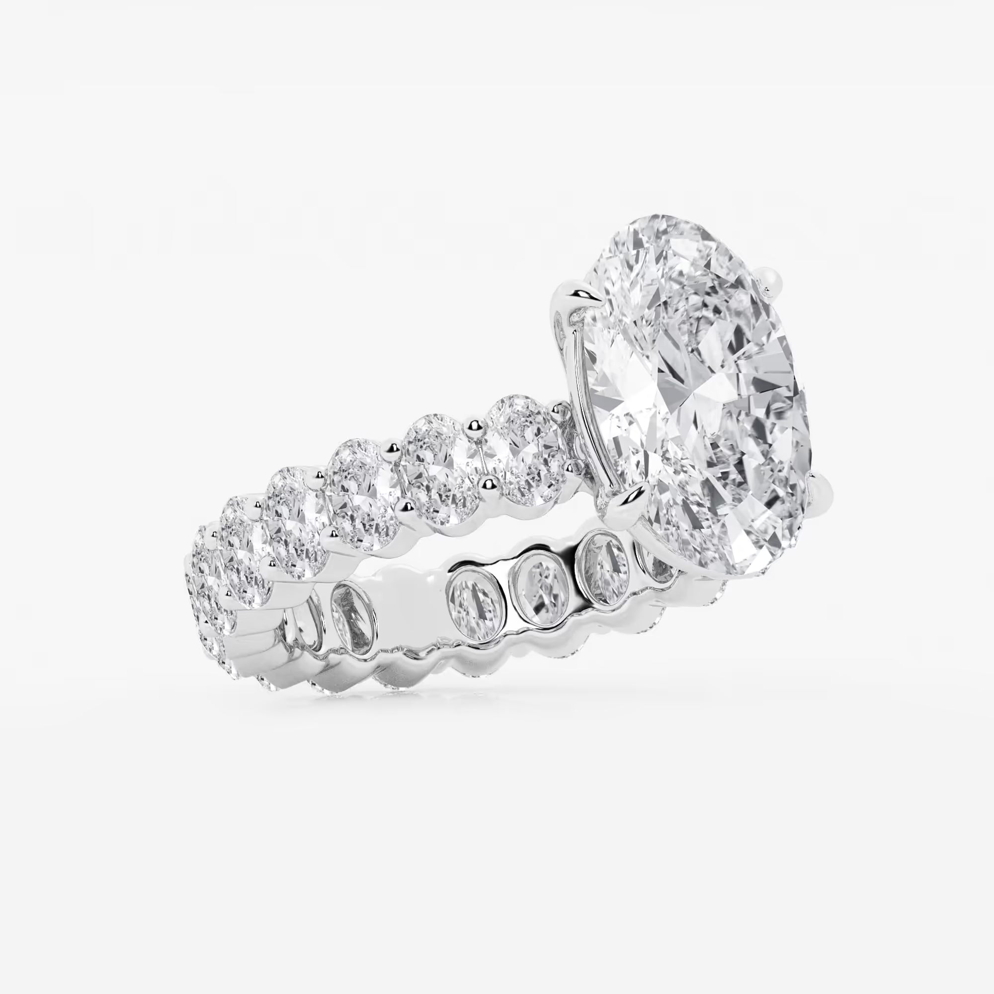 Oval Cut Solitaire Bridal Ring Set