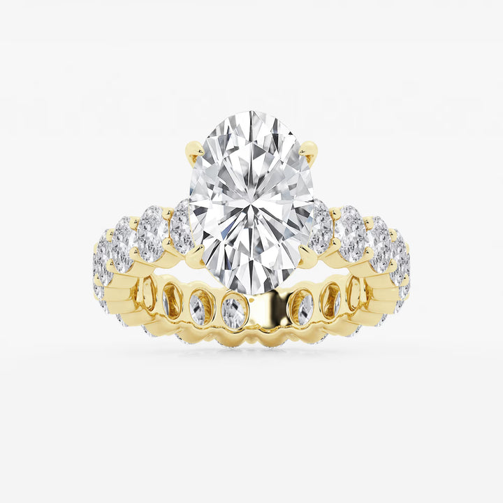 Oval Cut Solitaire Bridal Ring Set
