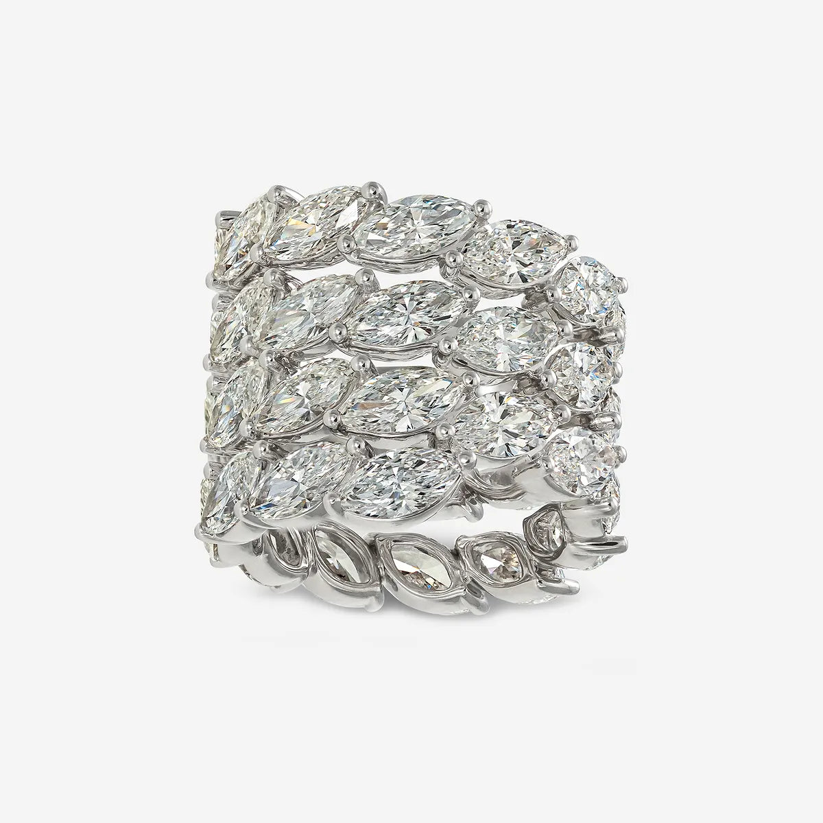 Amalfi Inspired Marquise Lab Grown Diamond Statement Ring in Solid Gold