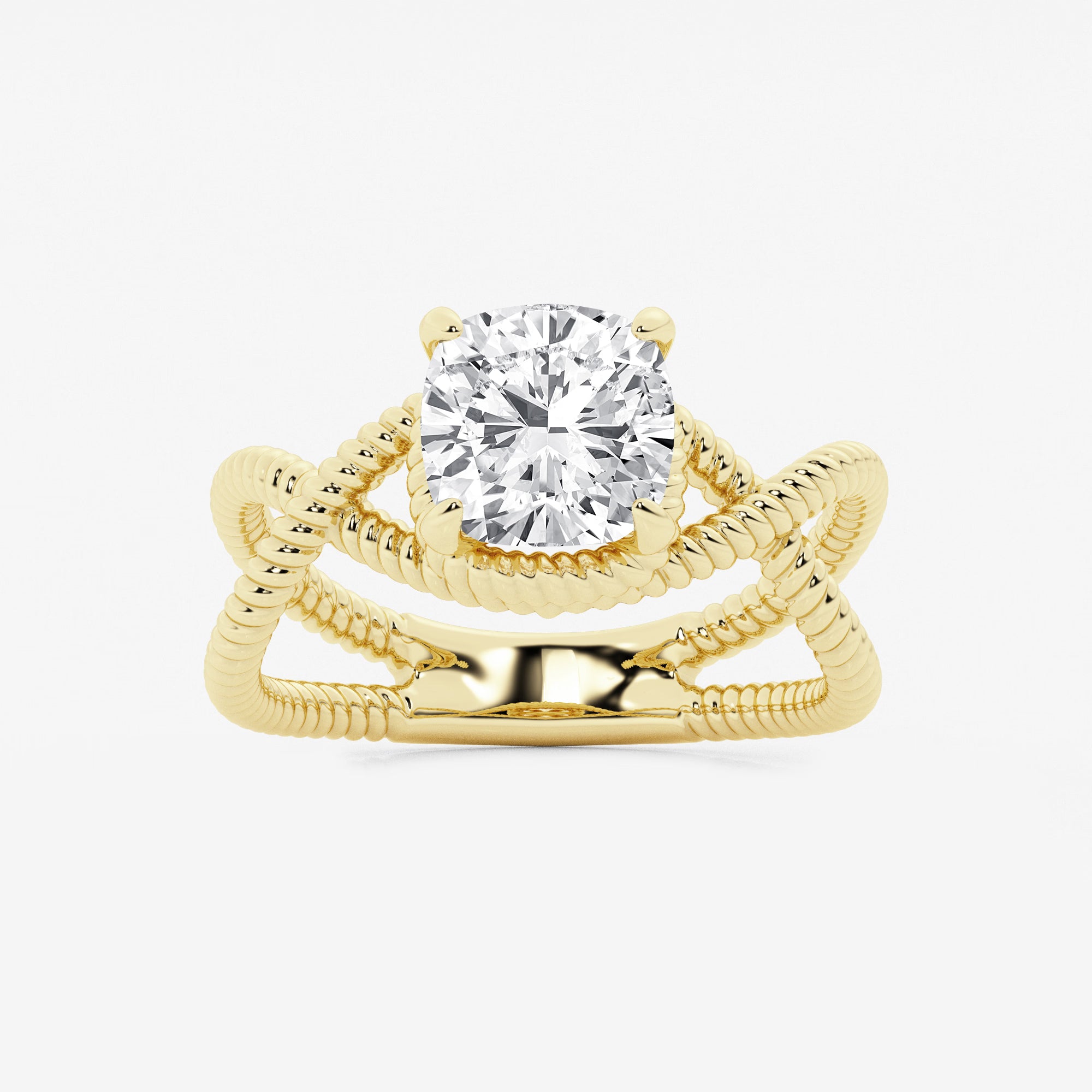 Liora Cushion Lab-Grown Diamond Solitaire Engagement Ring