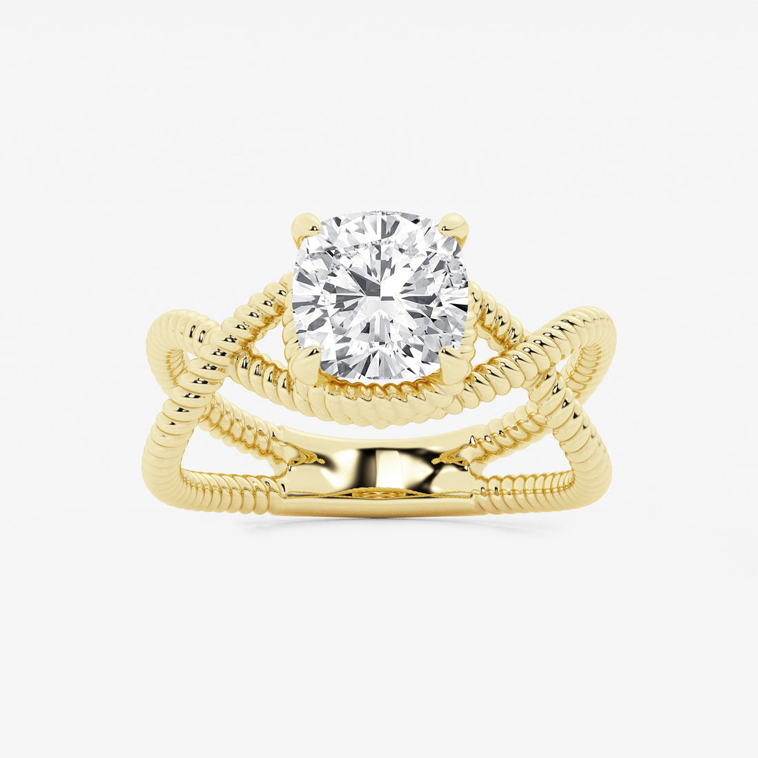 Liora Cushion Lab-Grown Diamond Solitaire Engagement Ring