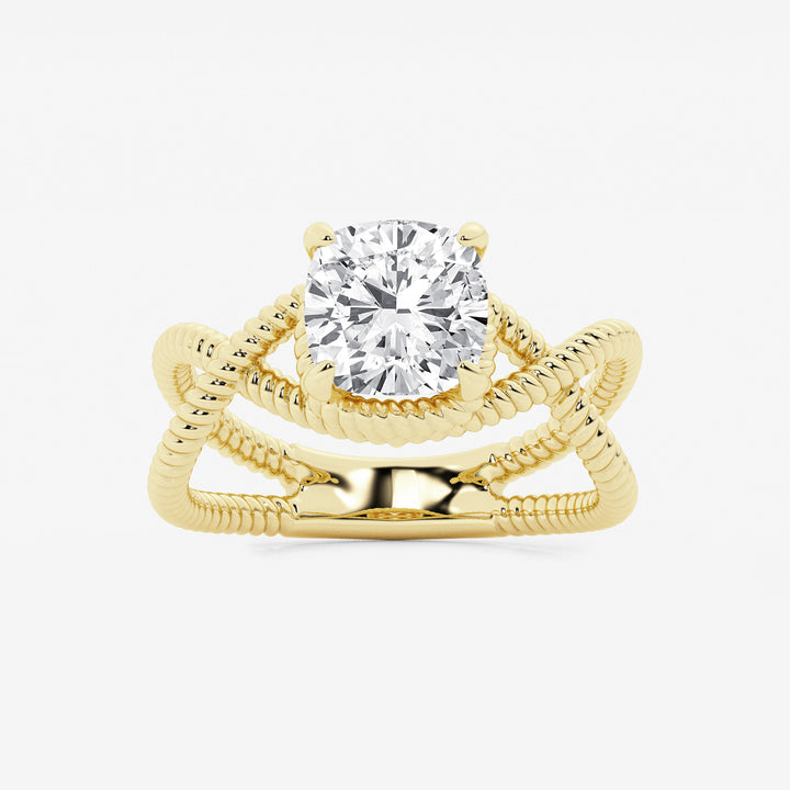 Liora Cushion Lab-Grown Diamond Solitaire Engagement Ring