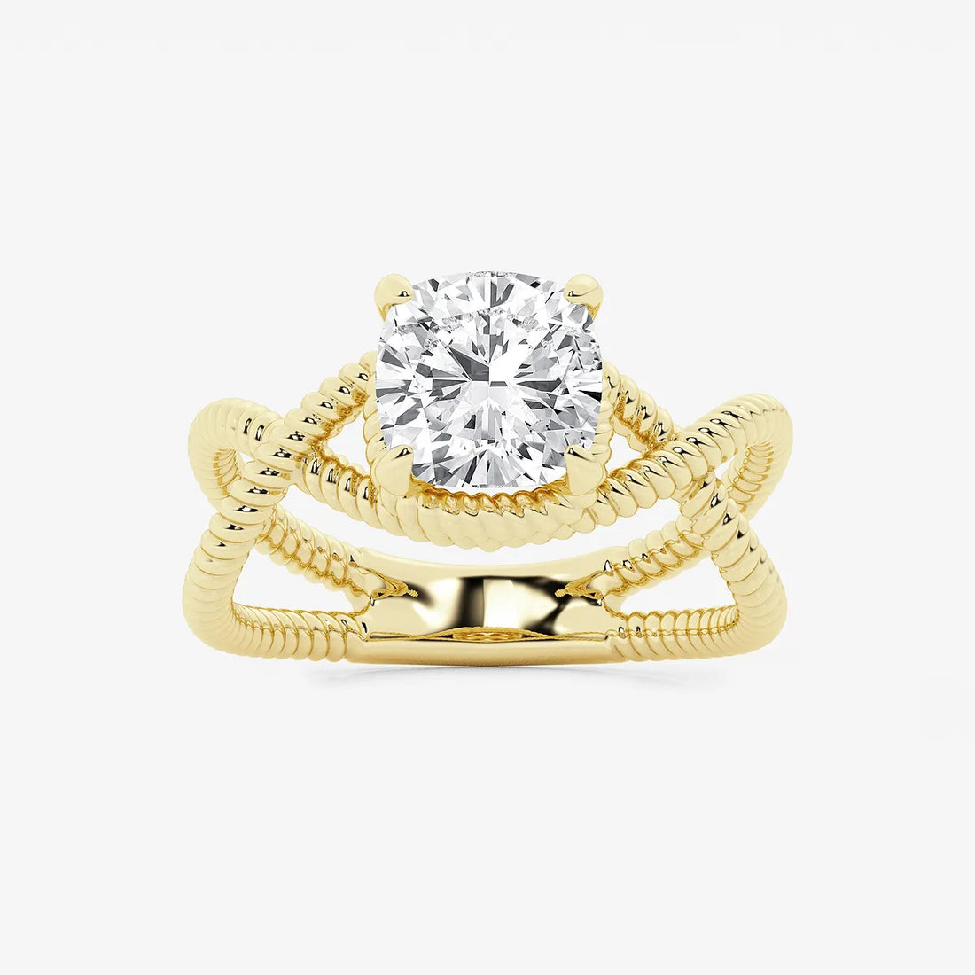 Liora Cushion Lab-Grown Diamond Solitaire Engagement Ring