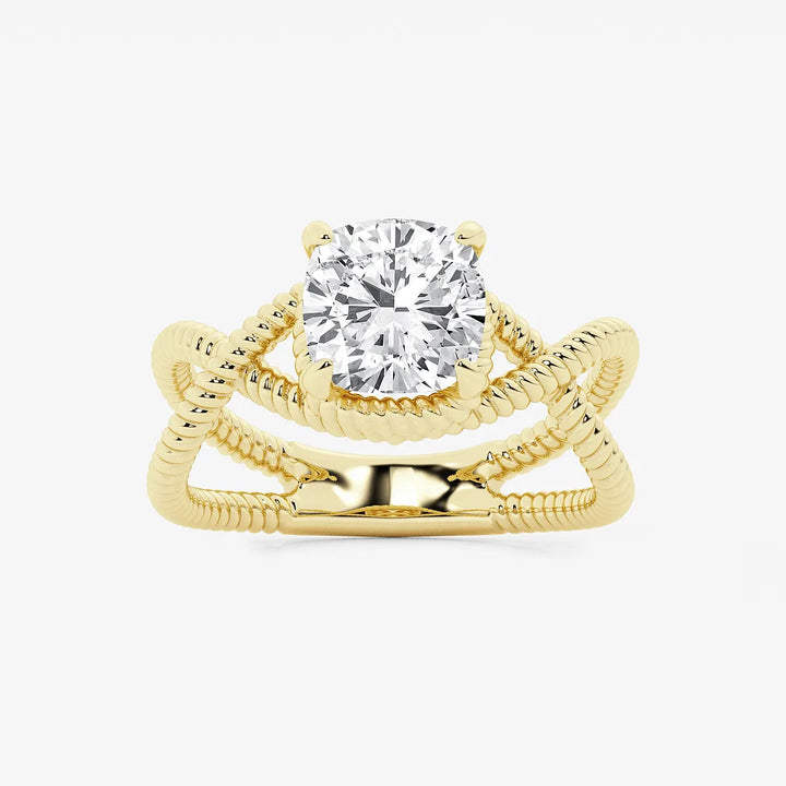 Liora Cushion Lab-Grown Diamond Solitaire Engagement Ring