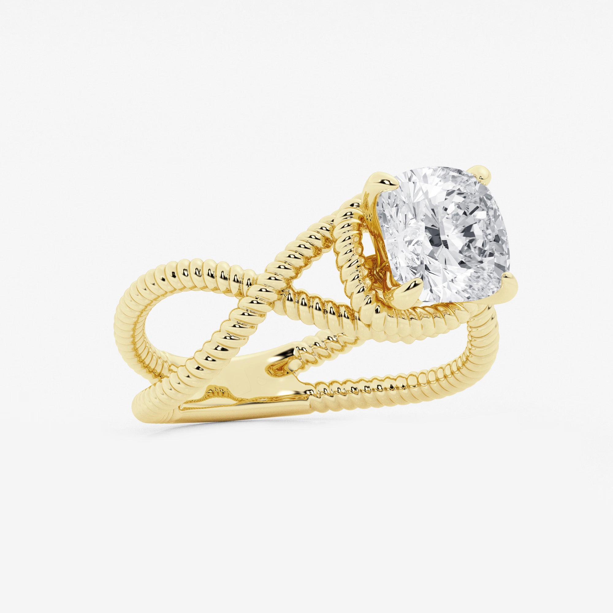 Liora Cushion Lab-Grown Diamond Solitaire Engagement Ring