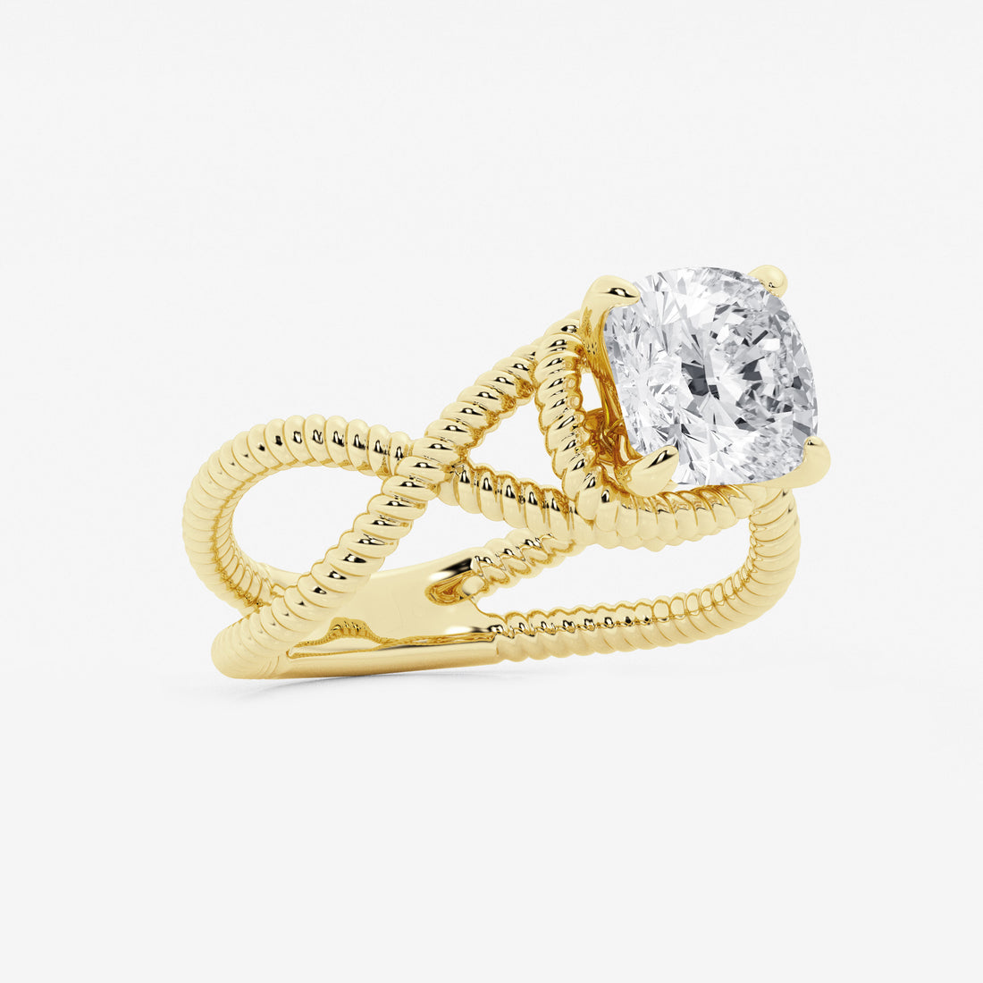 Liora Cushion Lab-Grown Diamond Solitaire Engagement Ring