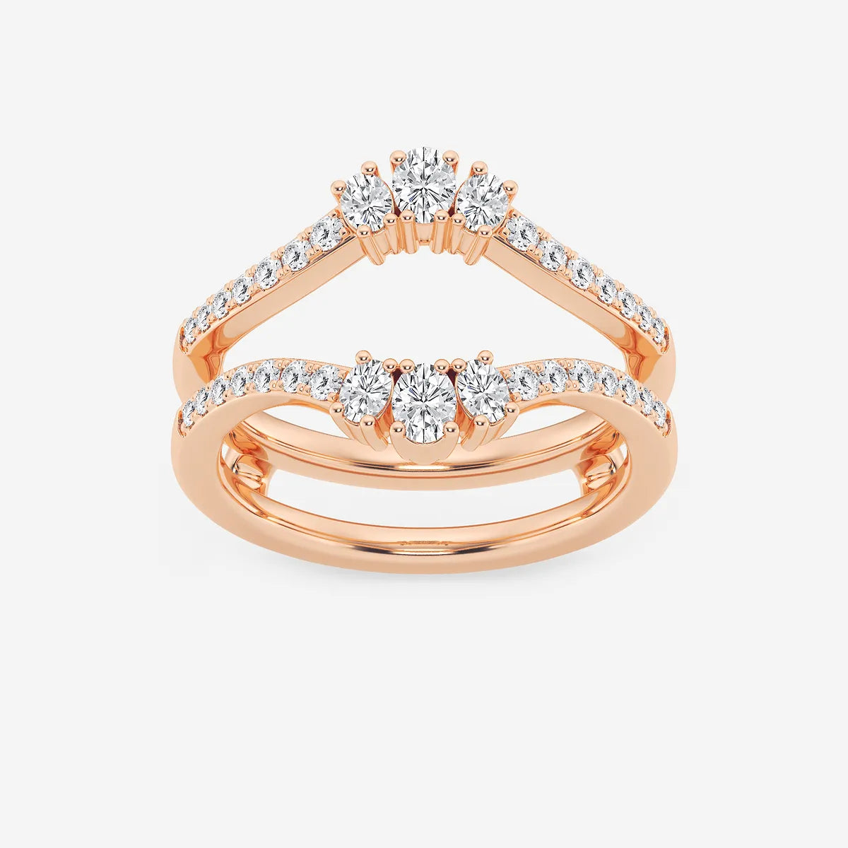Oravelle Oval & Round Lab-Grown Diamond Ring Enhancer