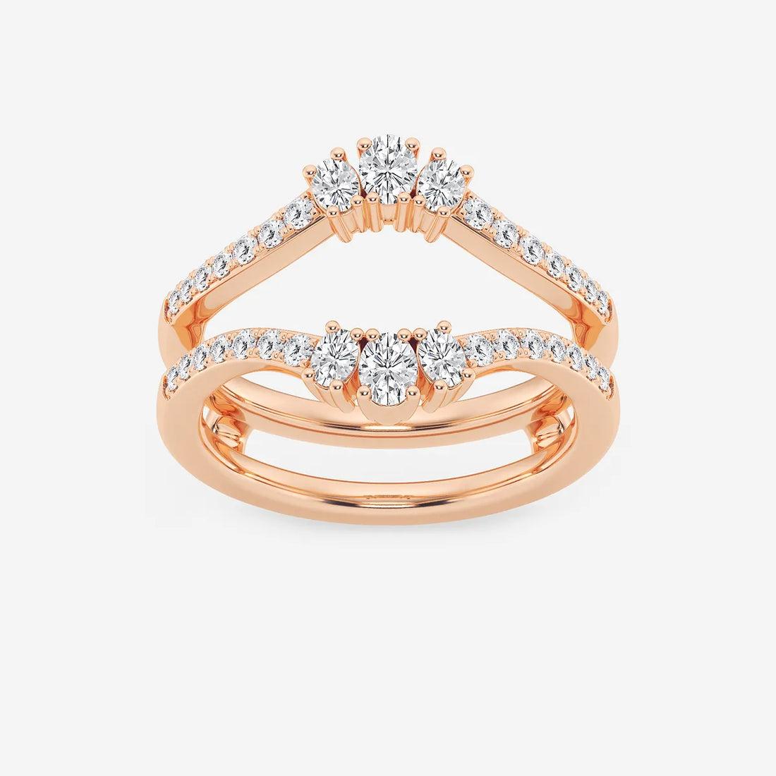 Oravelle Oval & Round Lab-Grown Diamond Ring Enhancer