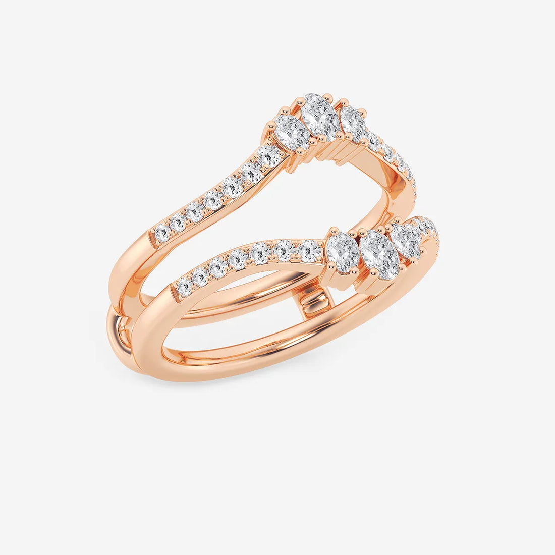 Oravelle Oval & Round Lab-Grown Diamond Ring Enhancer