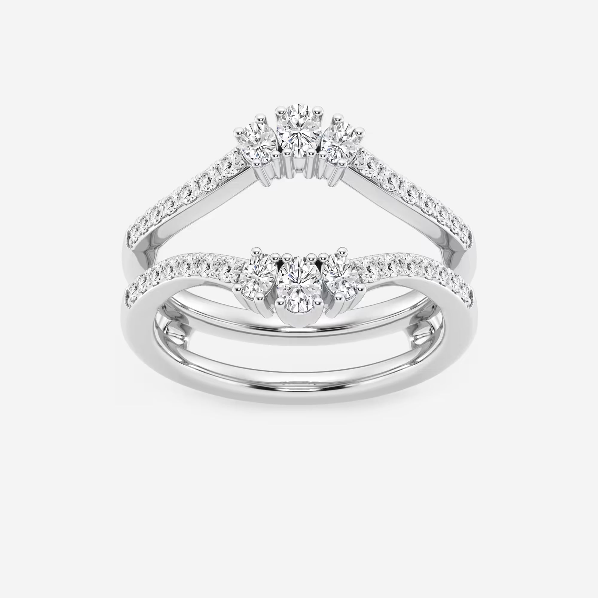 Oravelle Oval & Round Lab-Grown Diamond Ring Enhancer