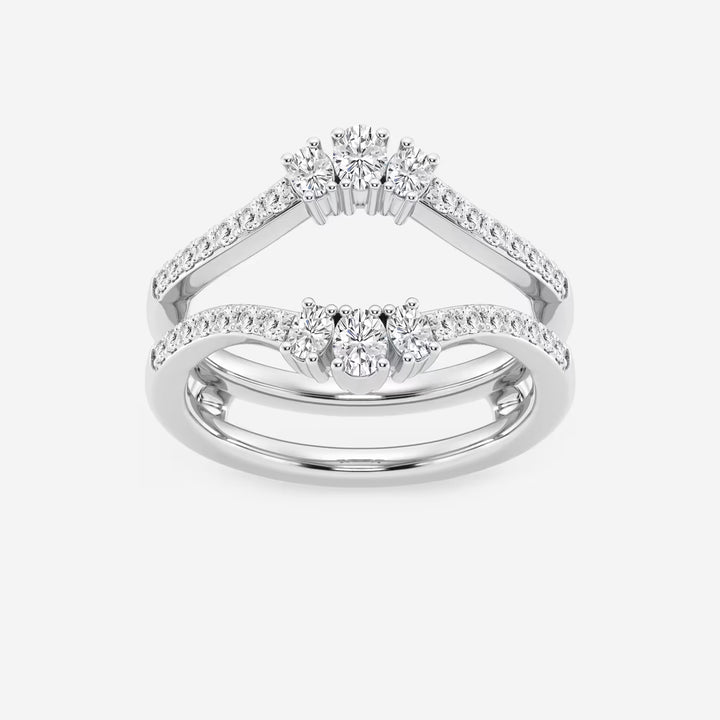 Oravelle Oval & Round Lab-Grown Diamond Ring Enhancer