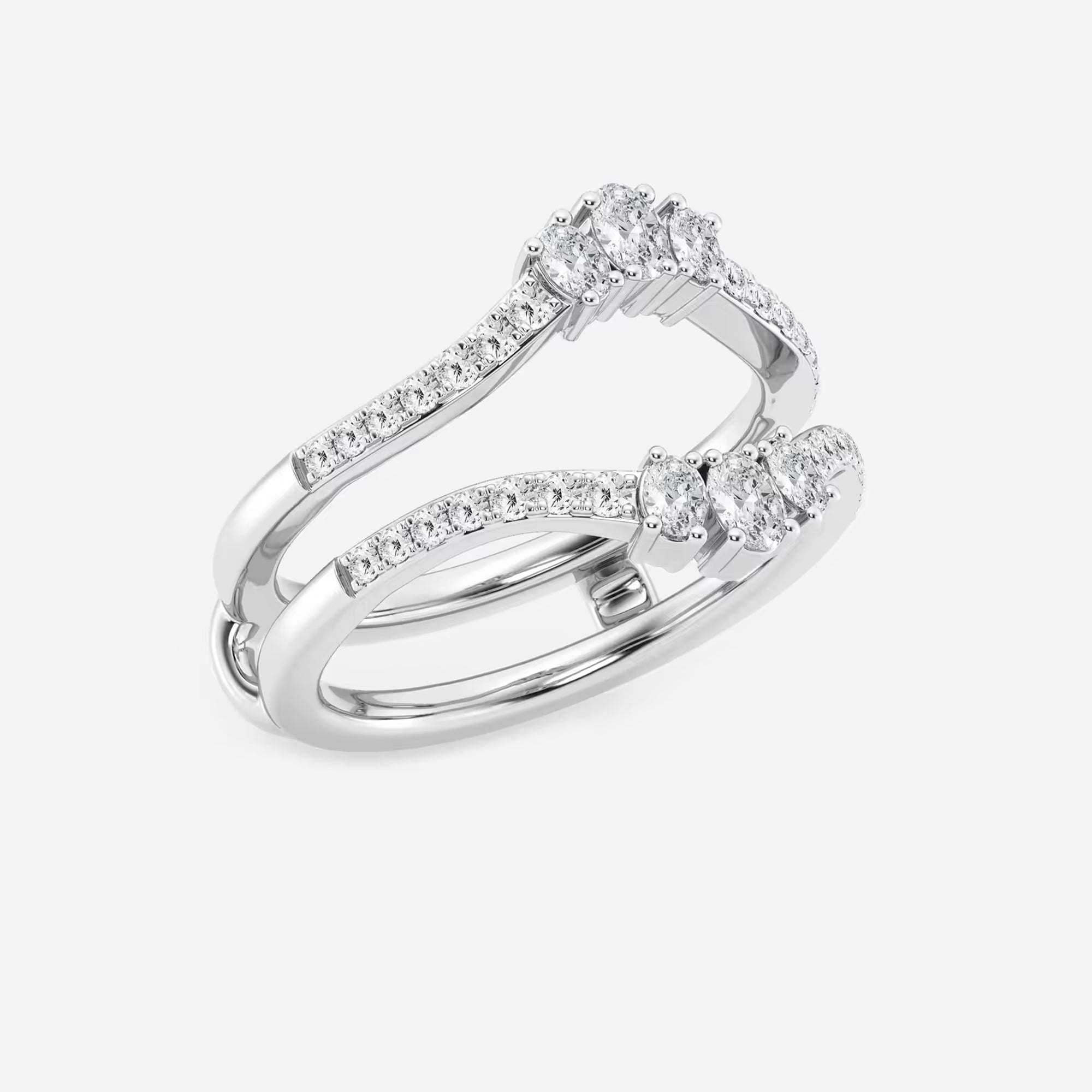 Oravelle Oval & Round Lab-Grown Diamond Ring Enhancer