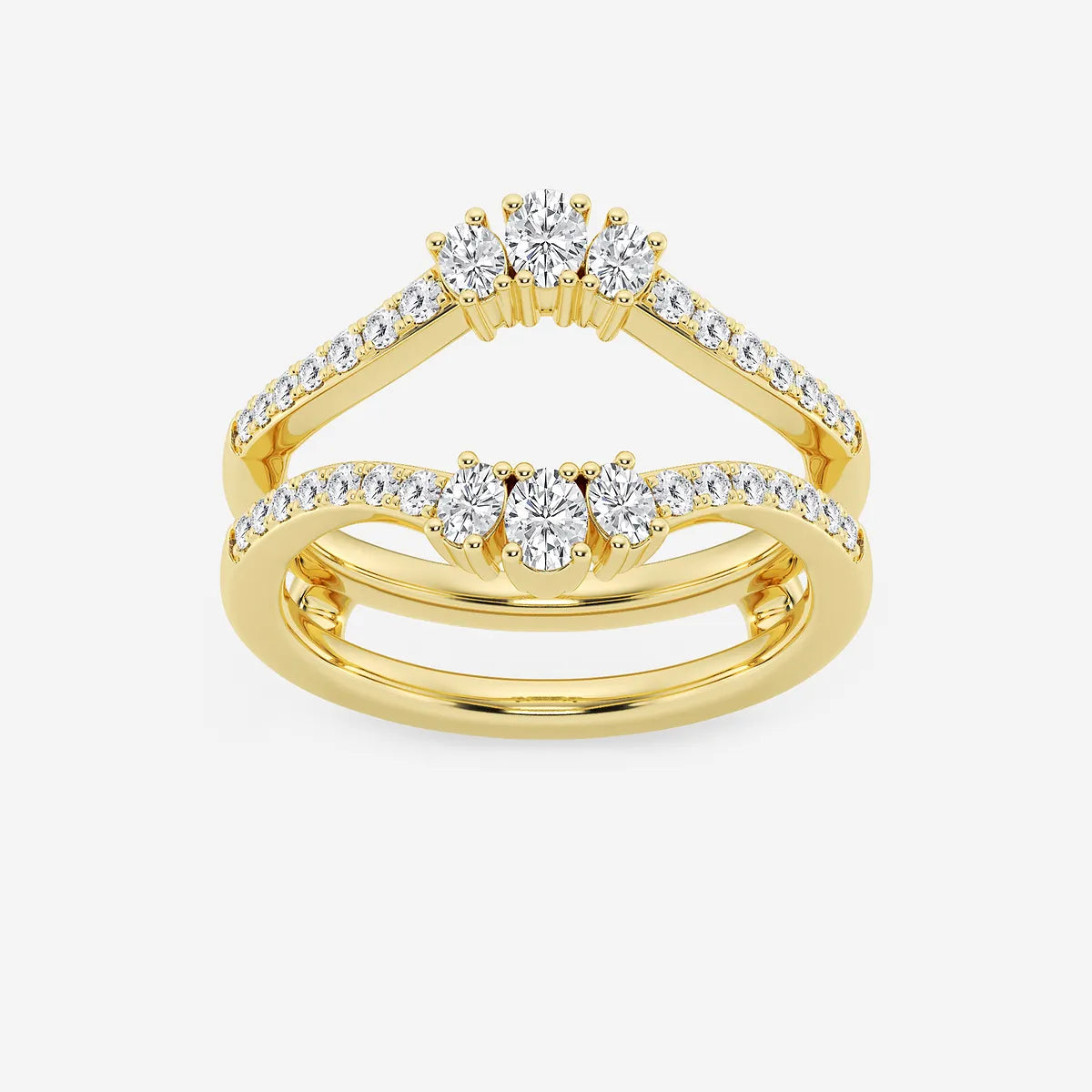 Oravelle Oval & Round Lab-Grown Diamond Ring Enhancer