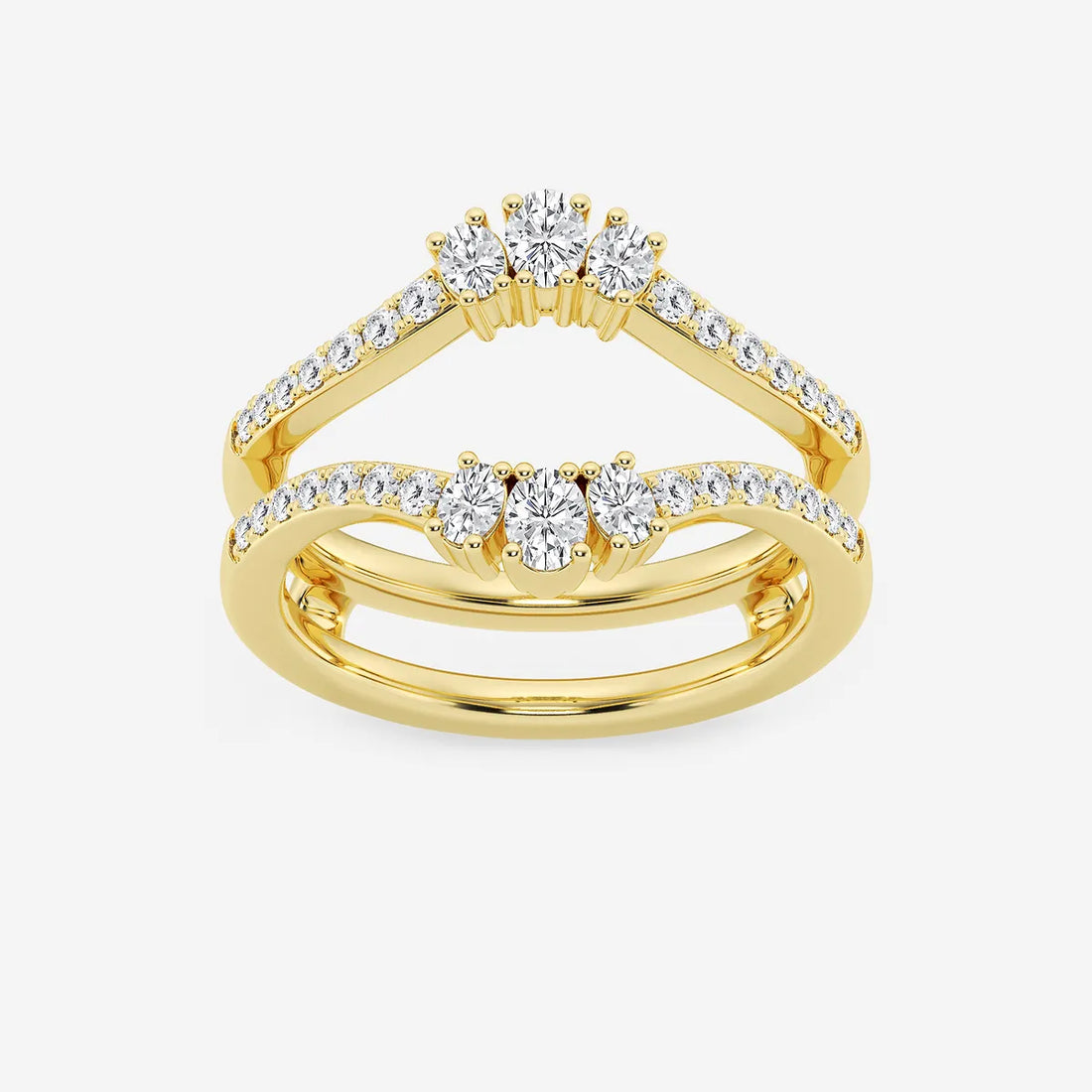 Oravelle Oval & Round Lab-Grown Diamond Ring Enhancer